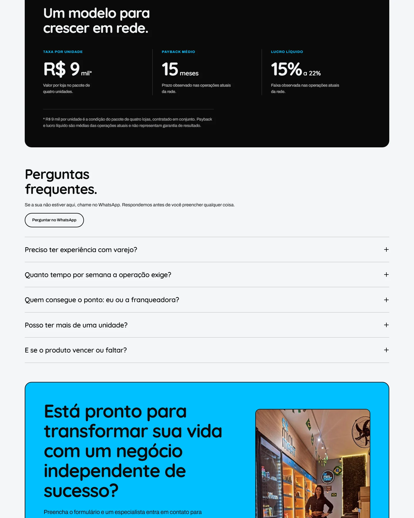 Minimart · página de franquia · trecho 4 de 5